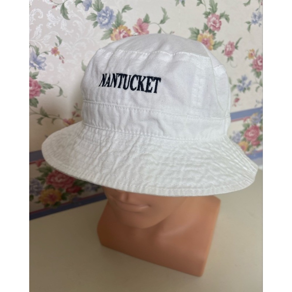 Fahrenheit Headwear Nantucket Bucket Hat White Cotton Sun Hat L/XL 60cm 484